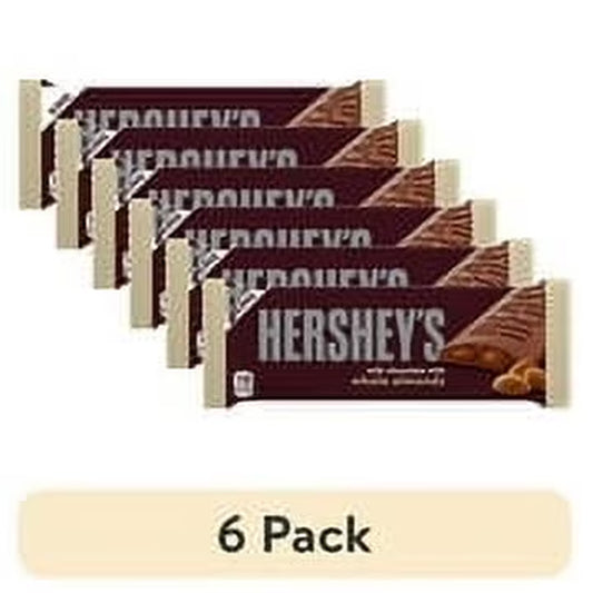 (6 Pack)  Milk Chocolate with Whole Almonds King Size Candy, Bar 2.6 Oz