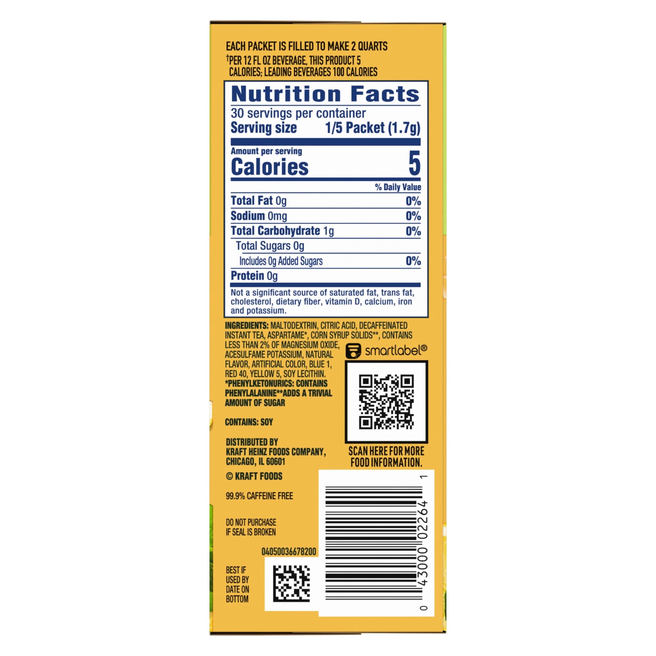 (2 Pack)  Drink Mix, 6 Pitcher Packets, for Flavorful Hydration and Shareable Refreshment, Decaf Lemon Natural Flavor Iced Tea, Made with Black Tea, 1.5 Oz