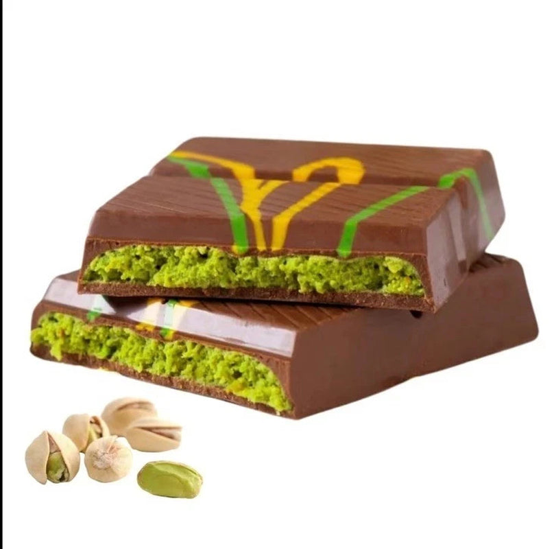 Dubai Chocolate Bar 95G - Viral Chocolate - Premium Hand Knafeh, Pistachio