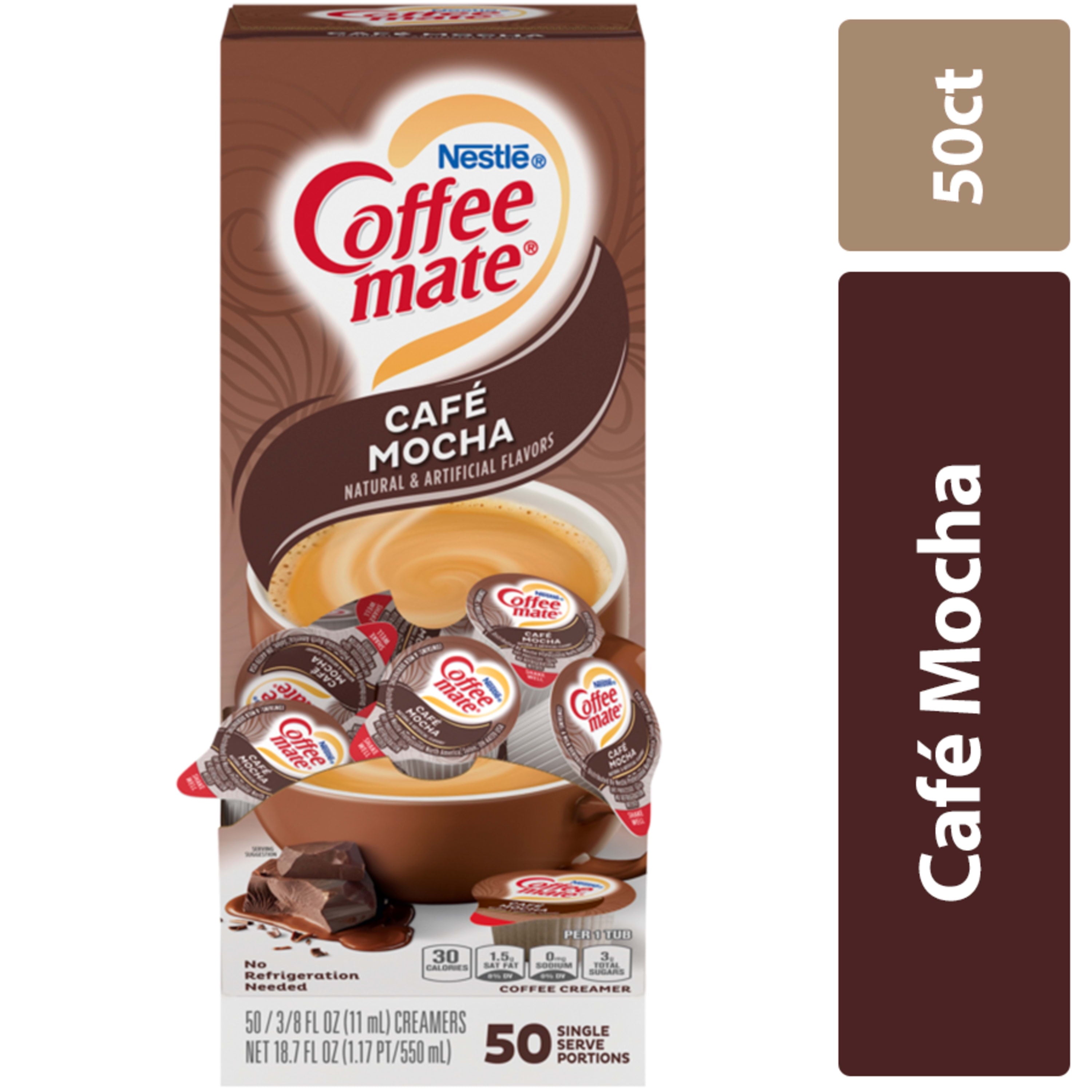 Café Mocha Coffee Creamer Singles, 0.375 Fl Oz, 50 Ct