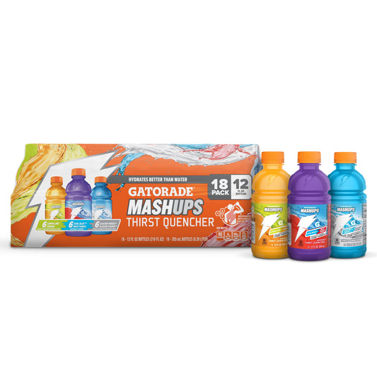 Thirst Quencher Mashup Variety Pack Sports Drink, 12 Fl Oz, 18 Count Bottles
