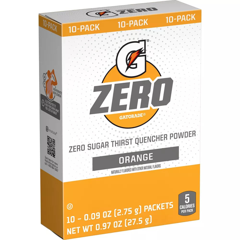 GZERO Orange Sports Drink Mix - 1.08Oz (2 Pack)