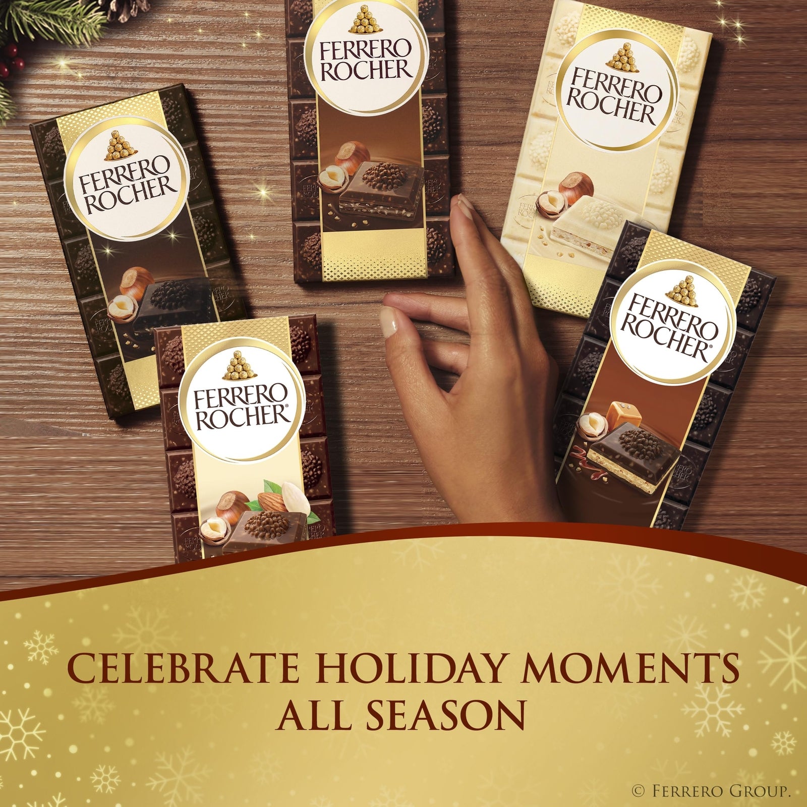 Ferrero Rocher Dark Chocolate Hazelnut Bars Pack of 8 Premium Chocolate Delight