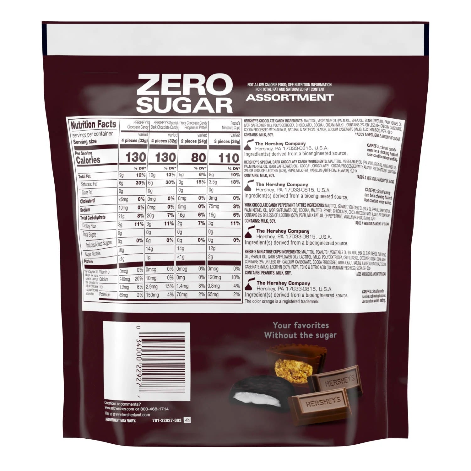 Zero Sugar Assorted Flavored Candy, Variety Bag 15.5 Oz