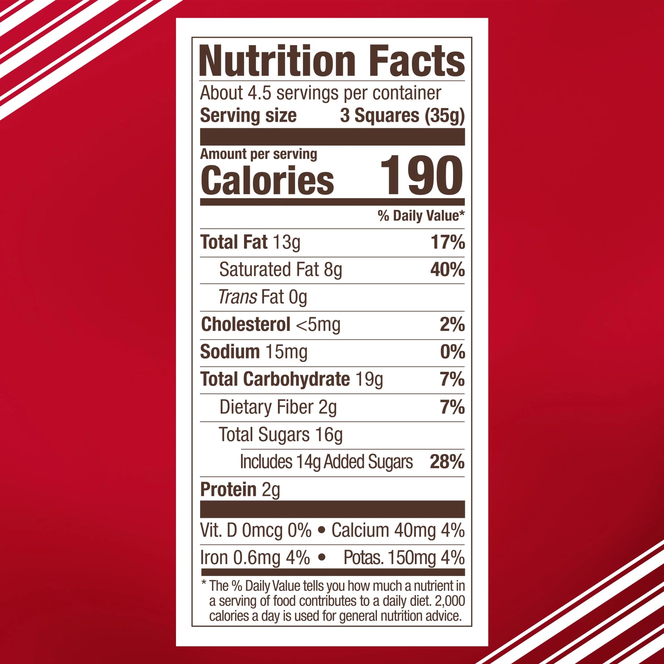 Dark Chocolate Peppermint Bark Chocolate Squares, 4.45 Oz Bag