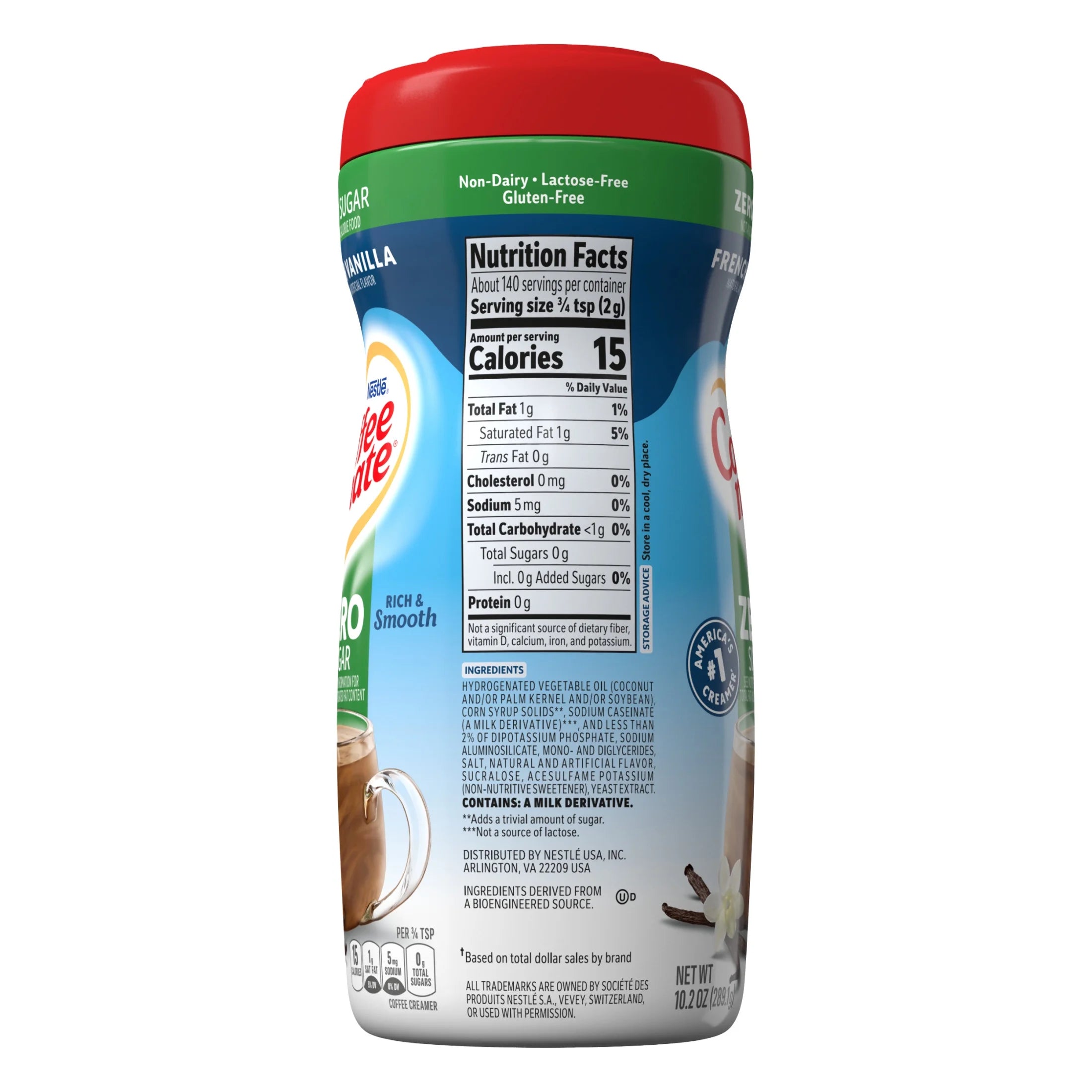 French Vanilla Sugar-Free Powder Coffee Creamer, 10.2 Oz