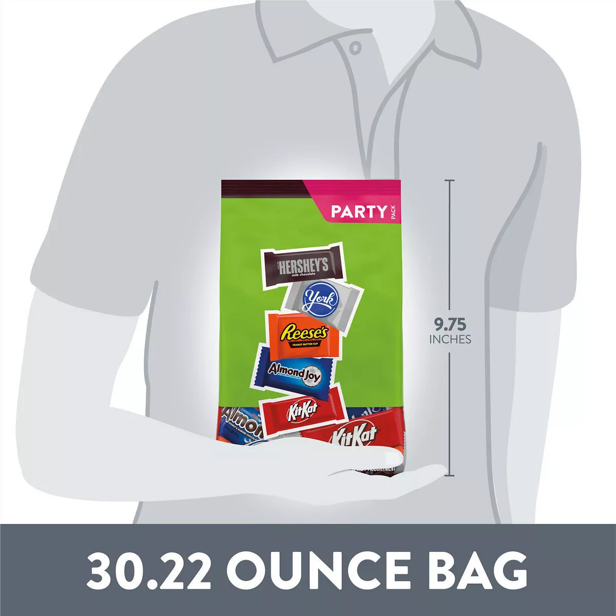 Hershey'S Milk and Dark Chocolate Assortment Snack Size  - 30.22Oz