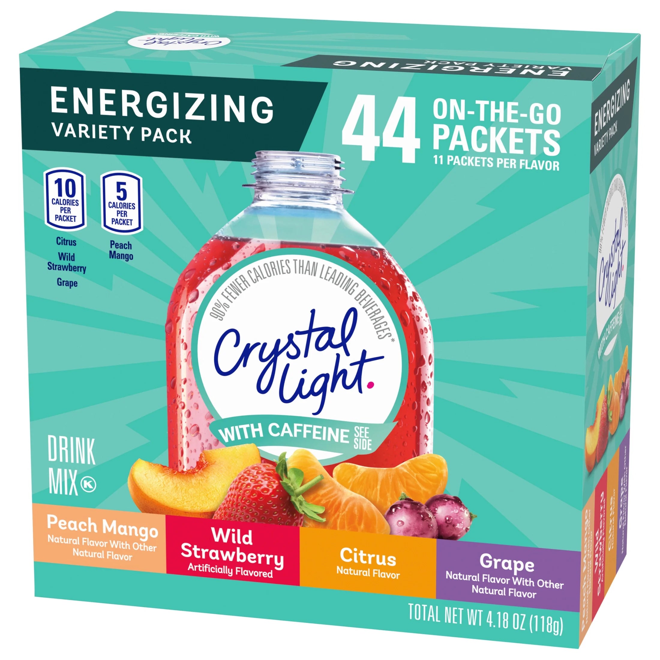 (3 Pack)  Energizing Variety Pack, 44 Ct On-The-Go Drink Mix Packets, Powders