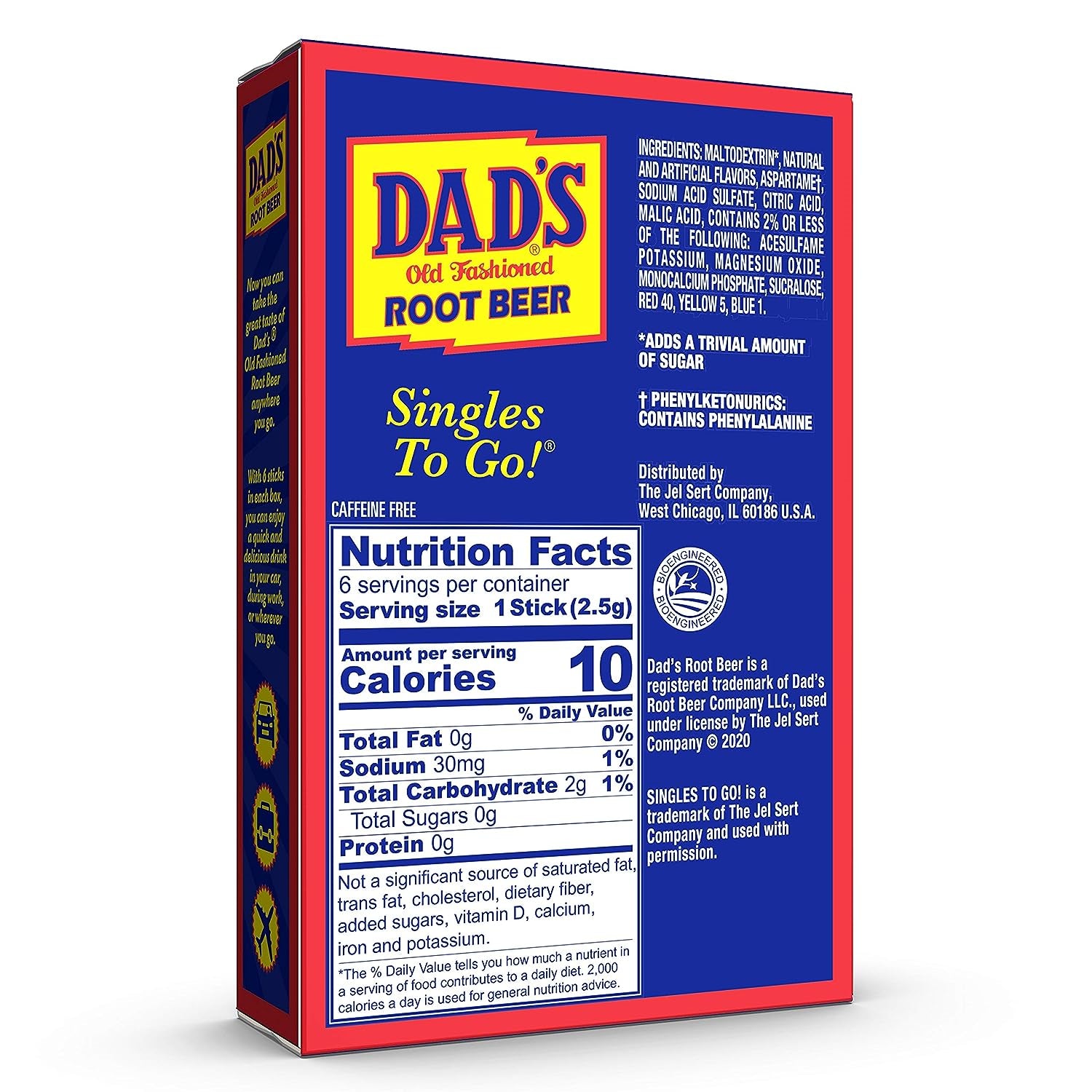 Dads Old Fashioned Root Beer Singles to Go Drink Mix 72 Stick Sugar Free