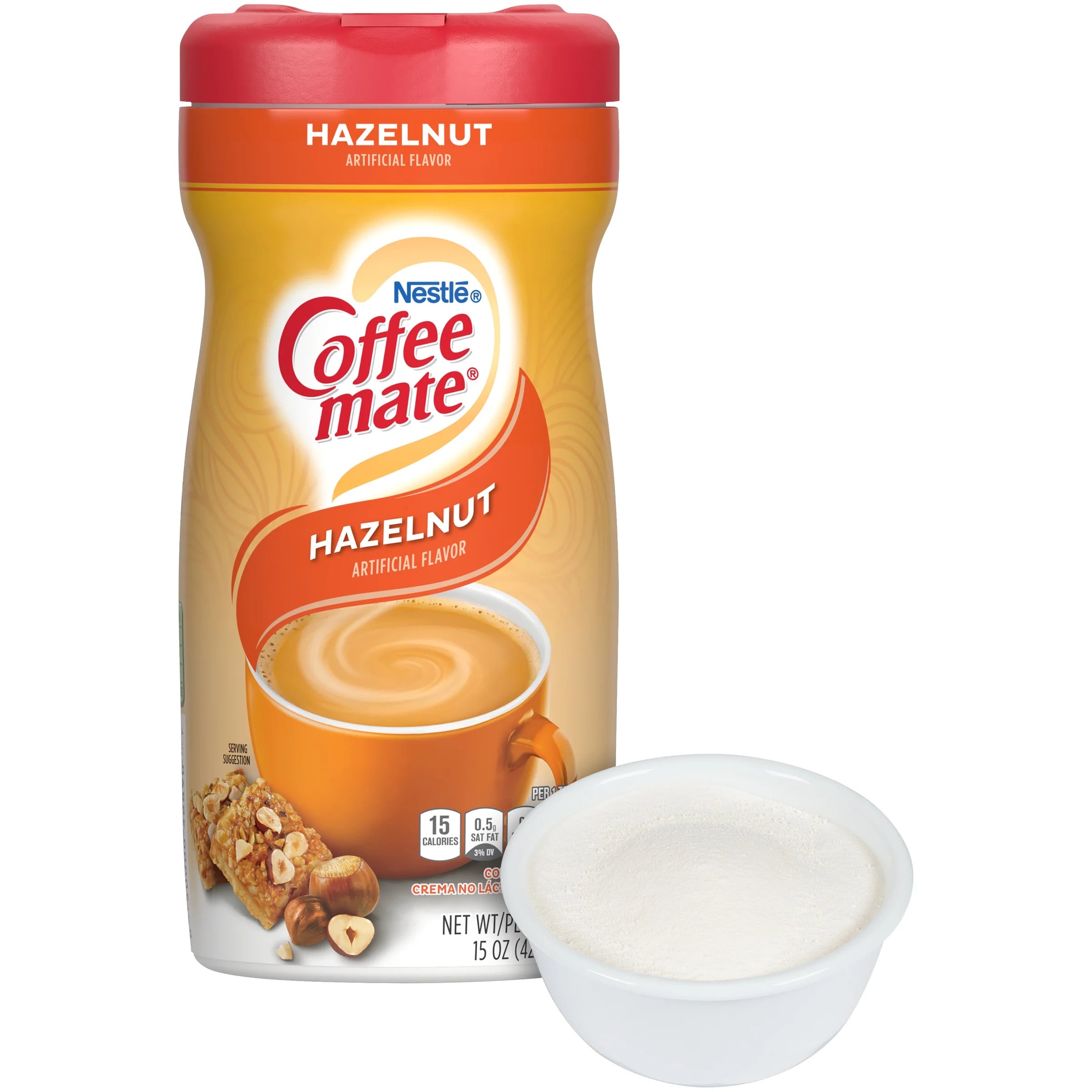NESTLE  Coffee Creamer Hazelnut Powder Creamer 15 Oz. Canister