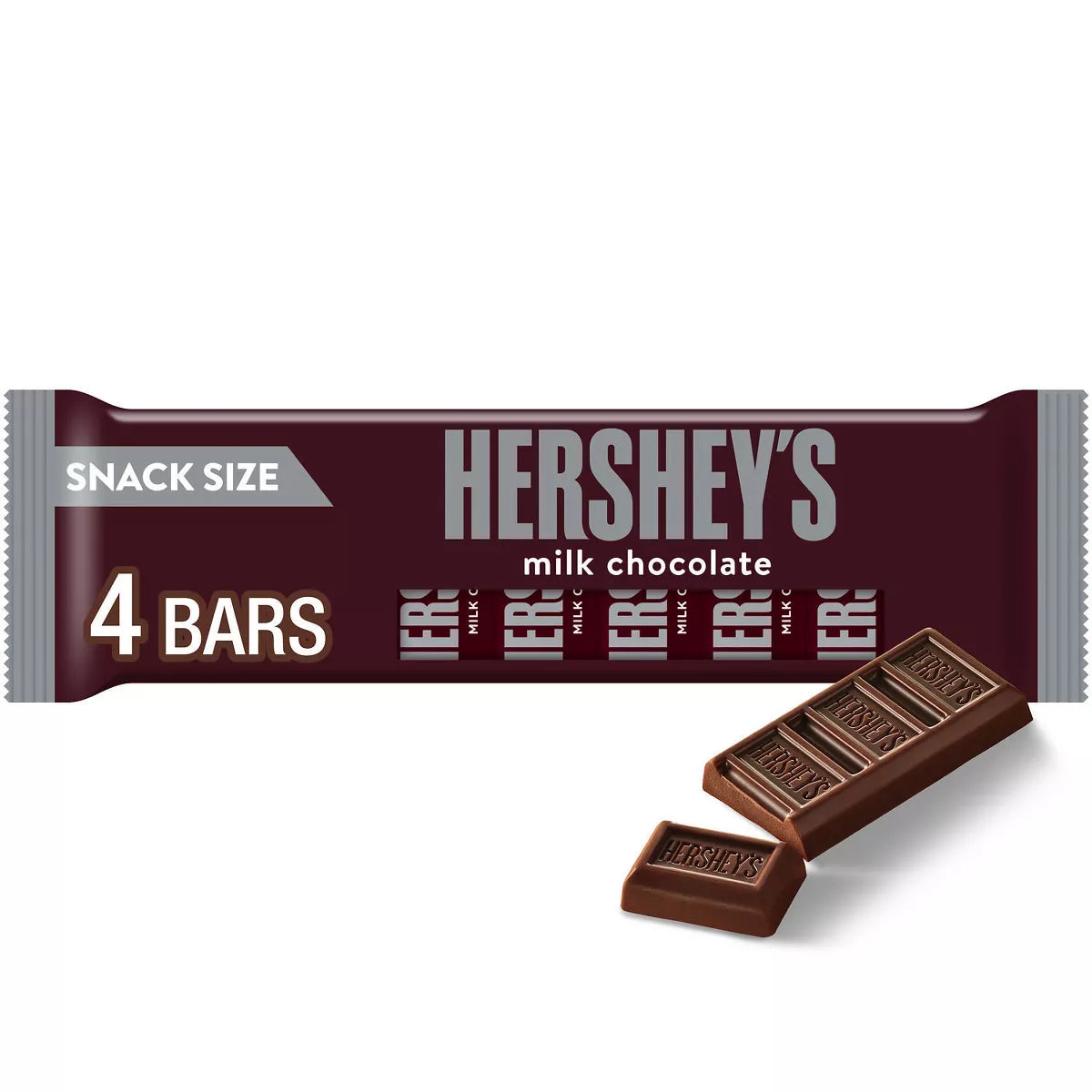 Hershey'S Milk Chocolate Snack Size  Bars - 1.8Oz/4Ct