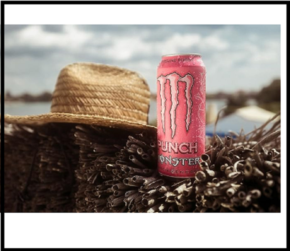 (15 Pack) Monster Pipeline Fruit Punch Sports Drink, Energy + Juice, 16 Fl Oz