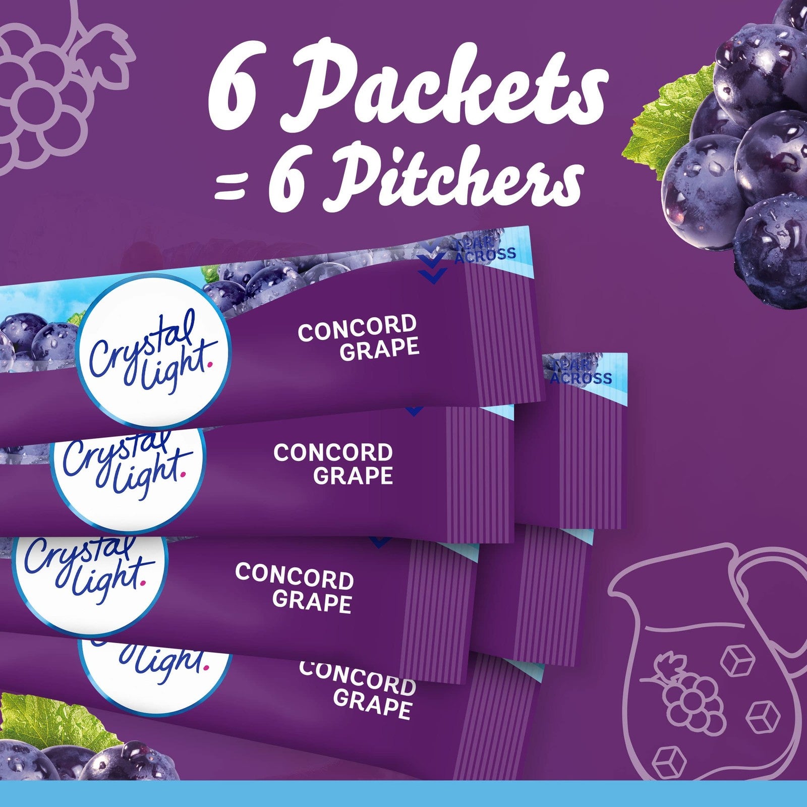 Crystal Light Concord Grape Drink Mix (6 Pitcher Packets)