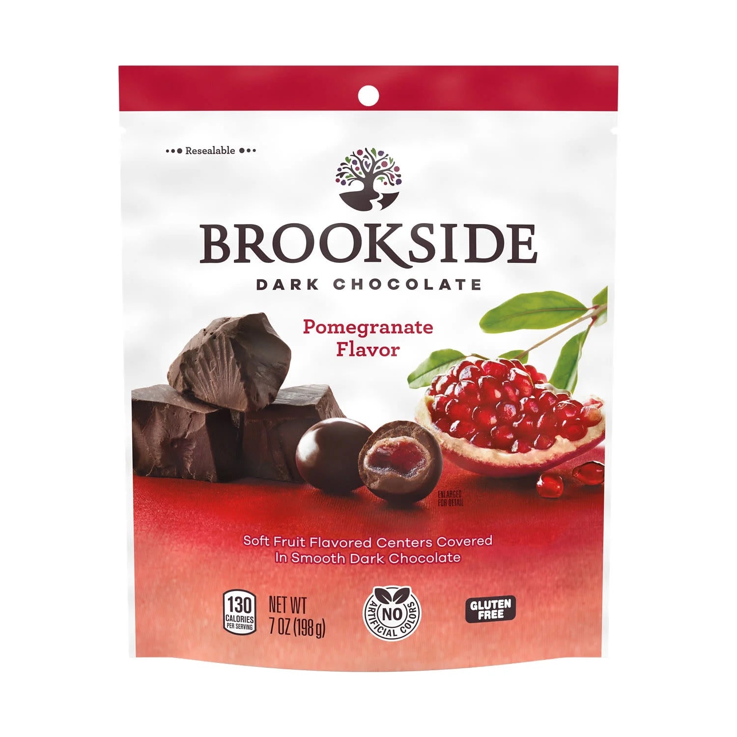 Dark Chocolate and Pomegranate Flavored Snacking Chocolate, Bag 7 Oz