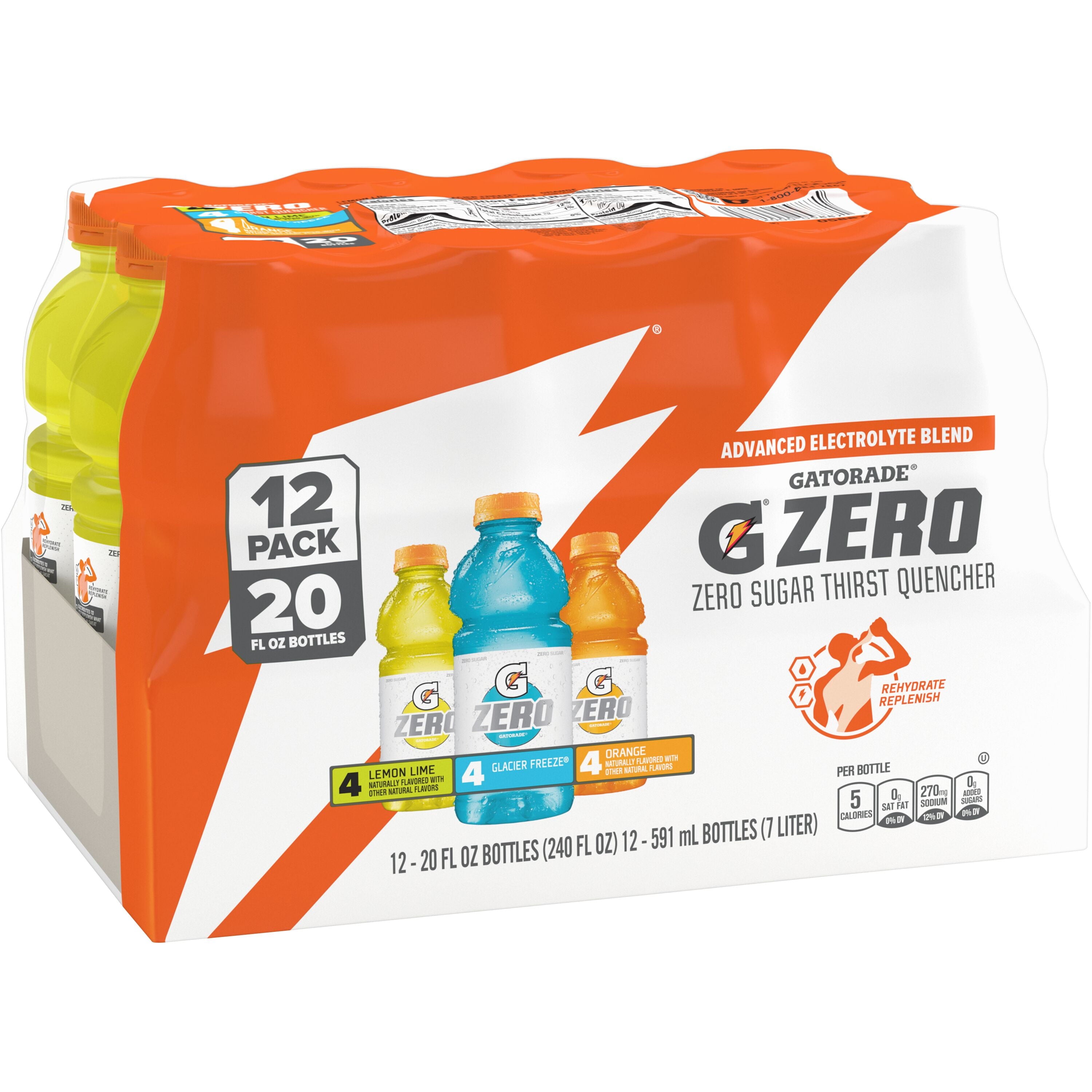 Zero Sugar Thirst Quencher Variety, 20 Fl Oz, 12 Count