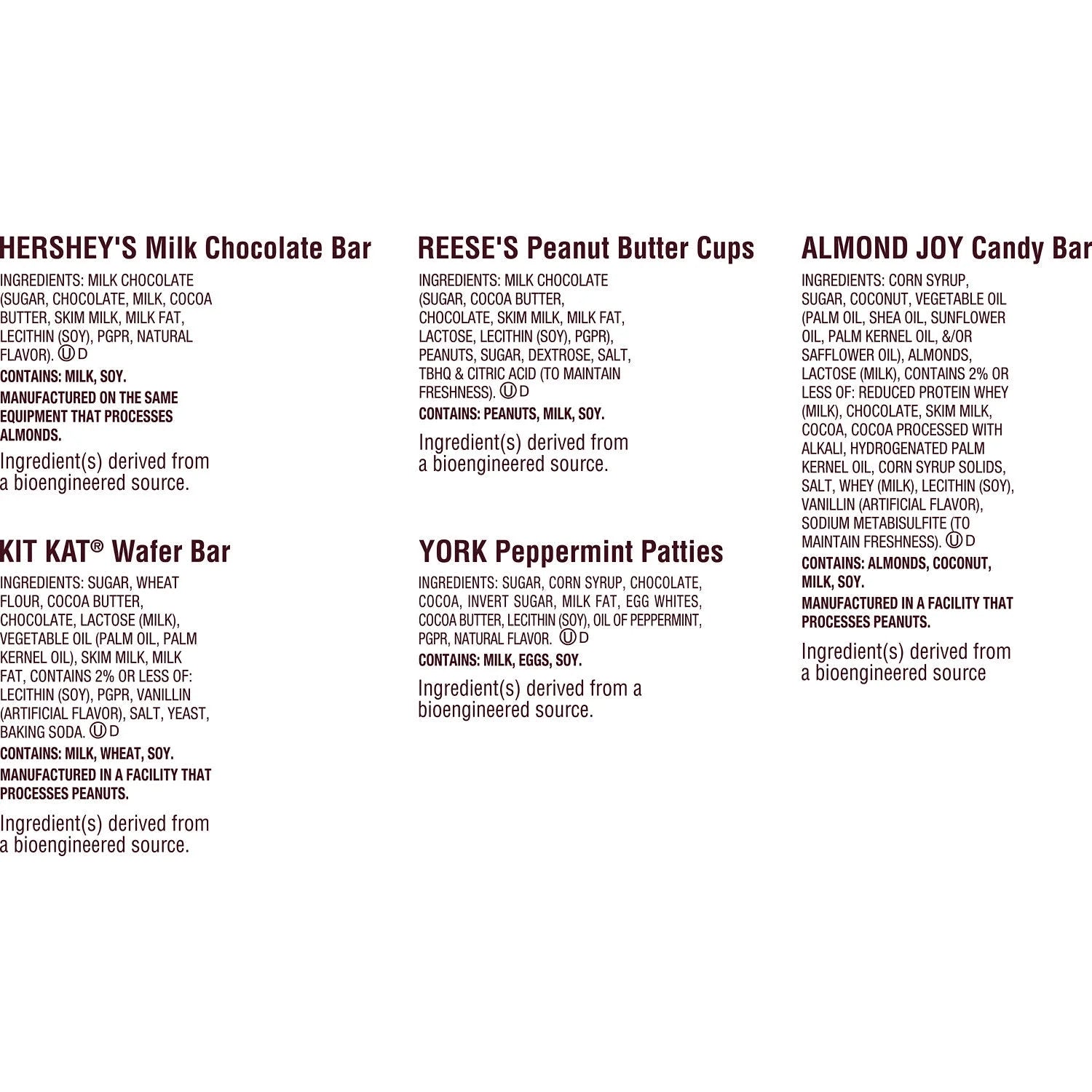 Hershey Assorted Chocolate Flavored Candy, Party Pack 30.22 Oz
