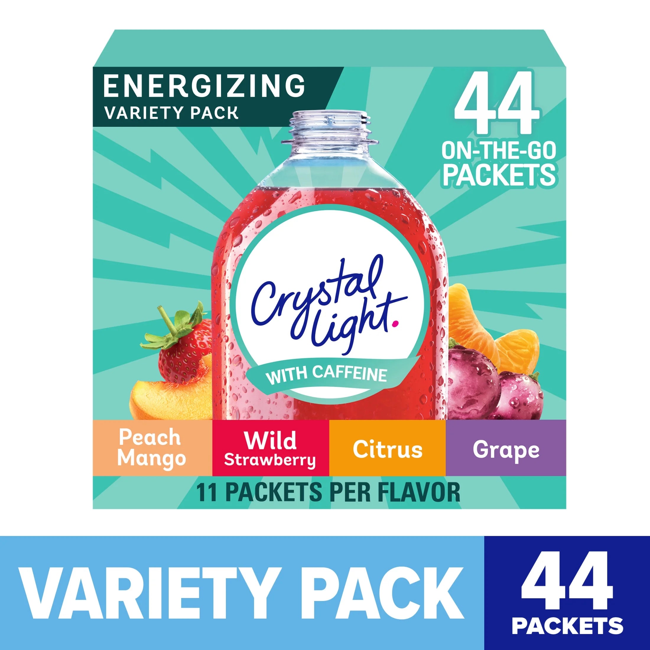 Energizing Variety Pack, 44 Ct On-The-Go Drink Mix Packets, Powders
