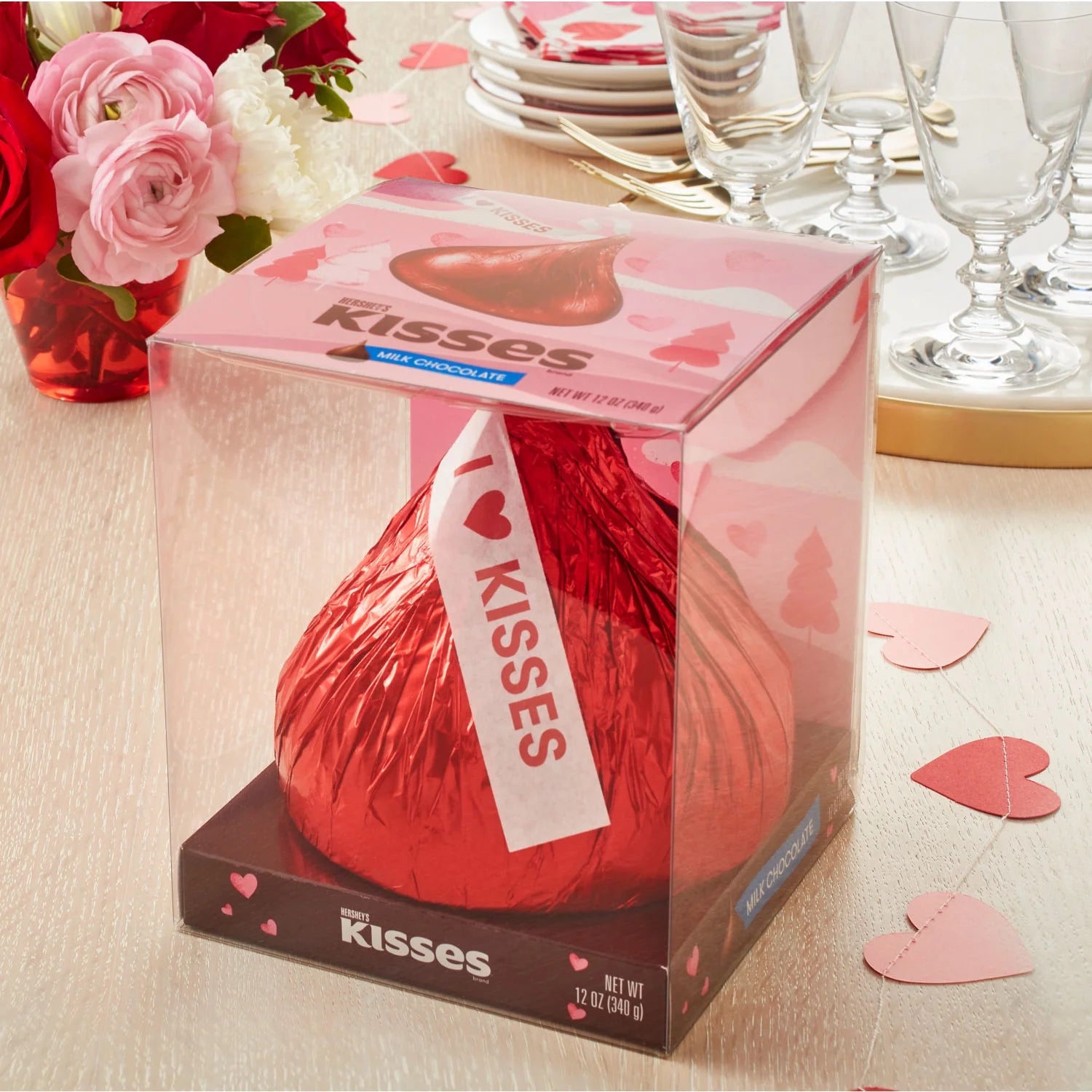 KISSES Milk Chocolate, Valentine'S Candy Gift Box, 12 Oz