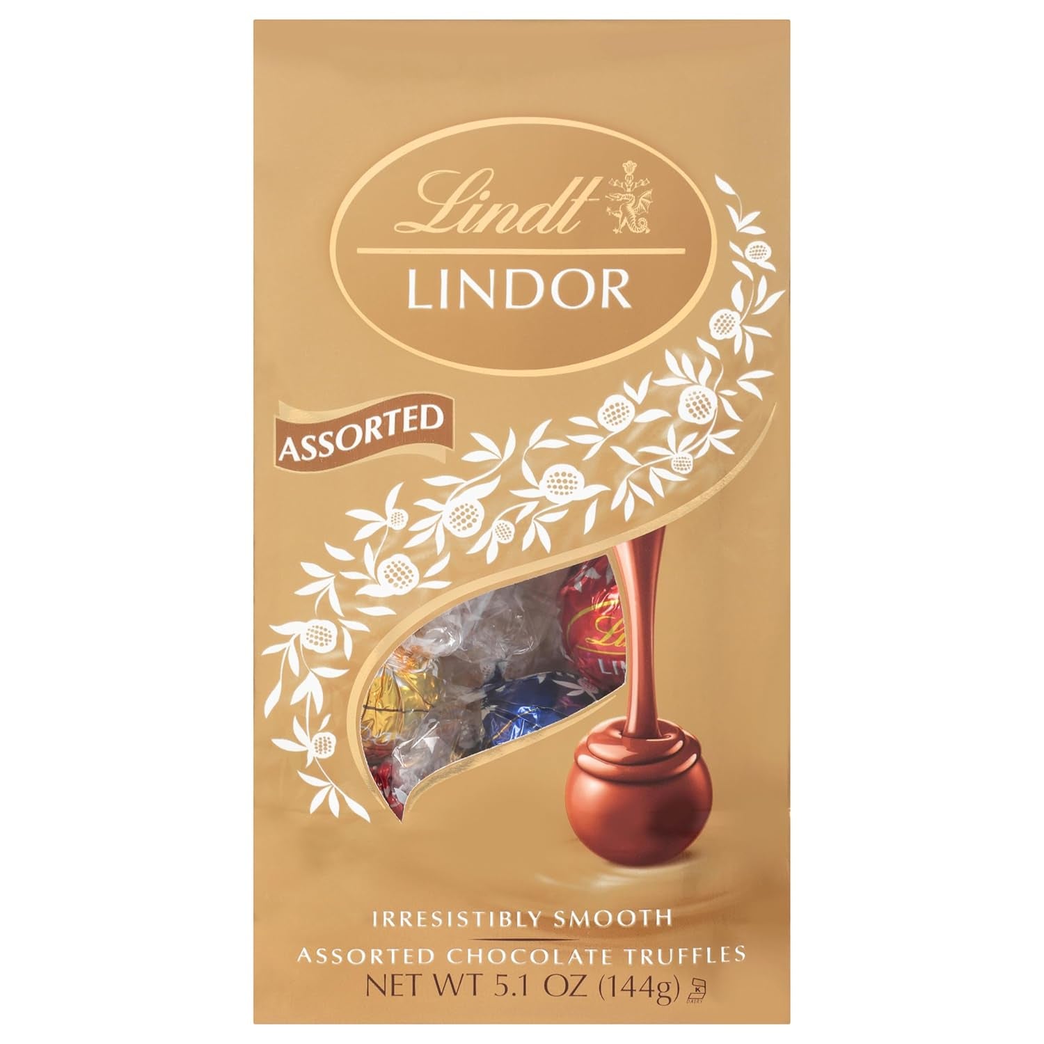 LINDOR Assorted Chocolate Truffles, Chocolate Candy with Smooth, Melting Truffle Center, Great for Gift Giving, 5.1 Oz. Bag (6 Pack)