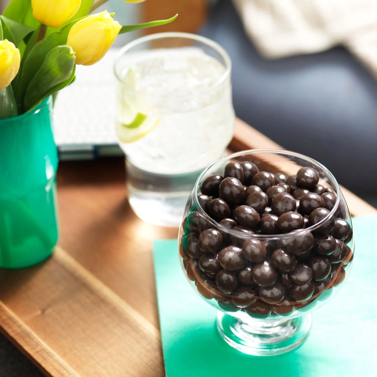 Dark Chocolate, Acai and Blueberry Flavored Snacking Chocolate, Bag 21 Oz