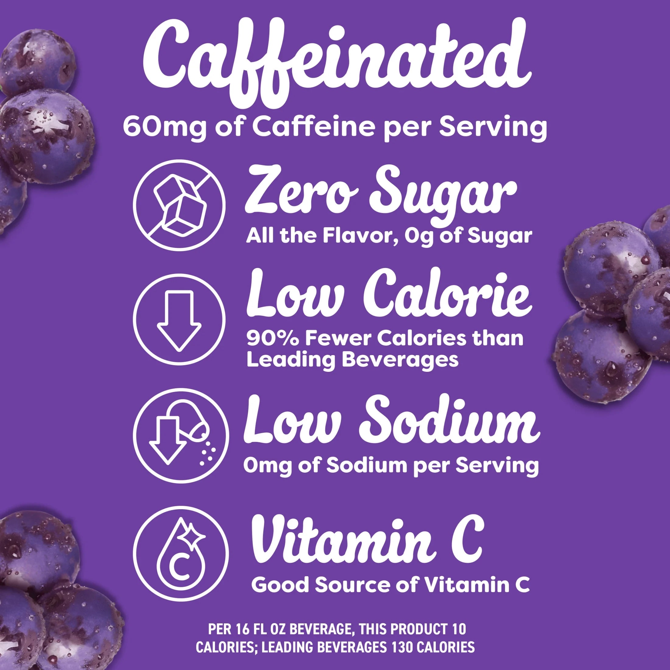 (3 Pack)  Drink Mix with Caffeine, 10 Packets, for Convenient On-The-Go Flavorful Hydration, Grape Natural Flavor with Other Natural Flavors, Zero Sugar, 1.1 Oz