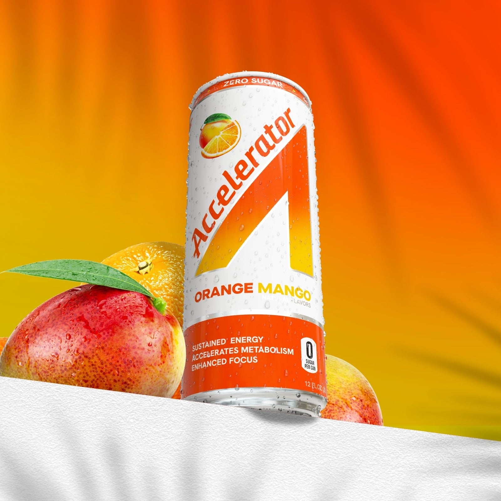 Accelerator Active Energy Drink Orange Mango Zero Sugar 12 Pack 12 Fl Oz