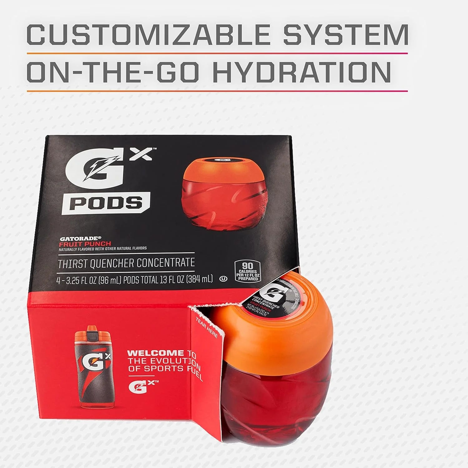 GX Pods Thirst Quencher Concentrate Fruit Punch 3.25 Oz, 4 Count