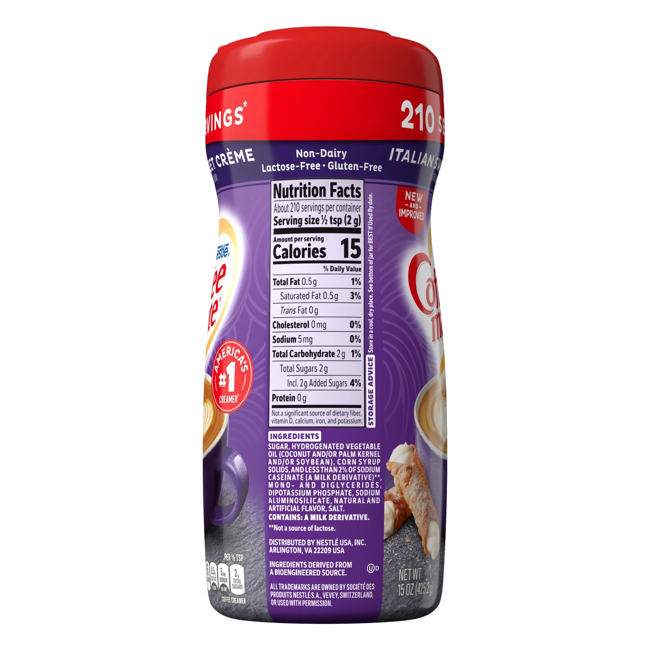 (2 Pack) Nestle  Italian Sweet Creme Powder Coffee Creamer, 15 Oz