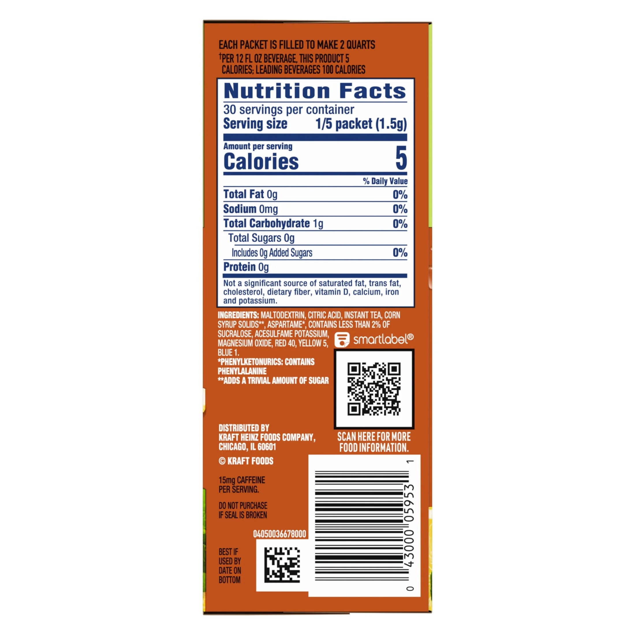 Drink Mix, 6 Pitcher Packets, for Flavorful Hydration and Shareable Refreshment, Sweet Tea Natural Flavor, Made with Black Tea, 1.56 Oz