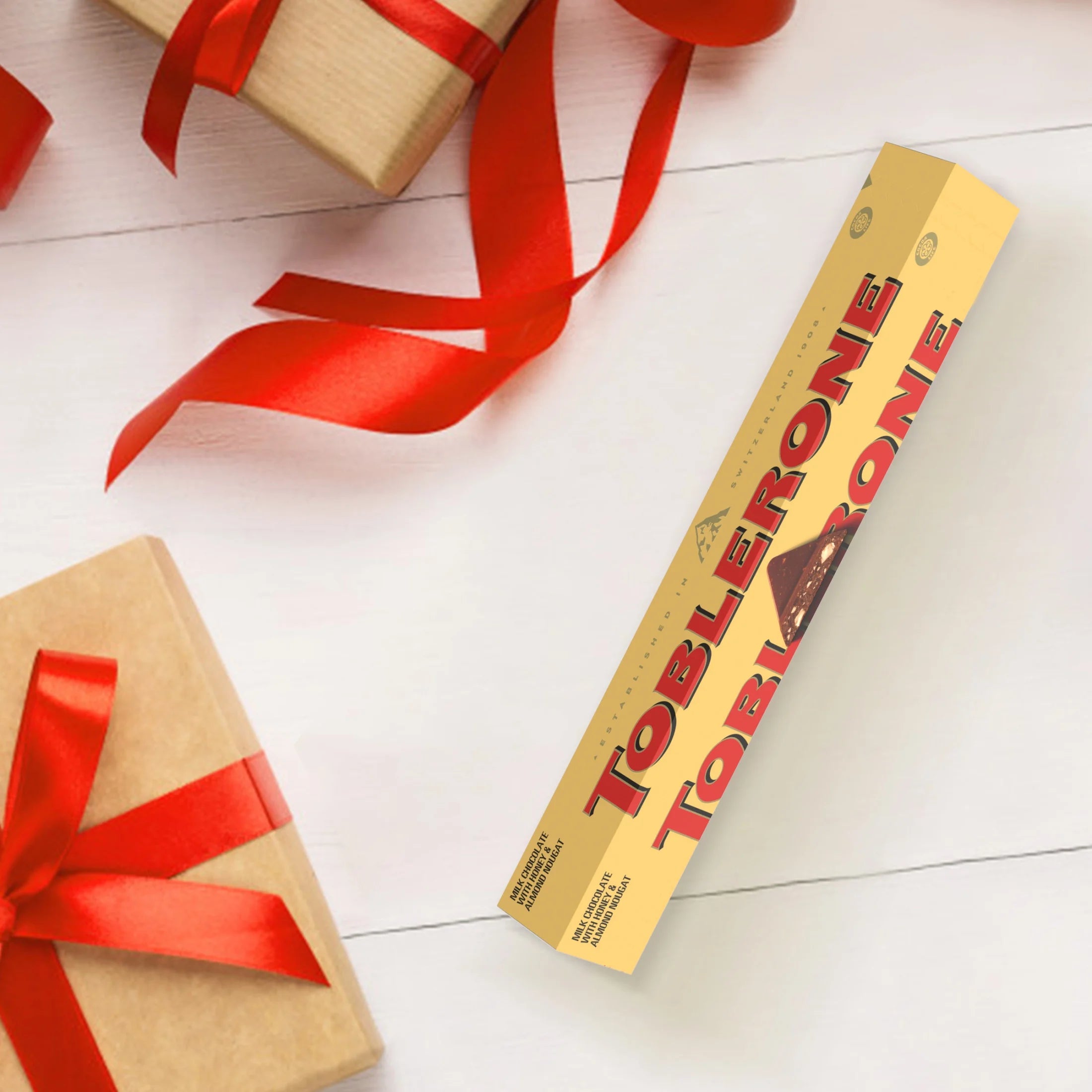 Milk Chocolate Bar with Honey and Almond Nougat, 3.52 Oz