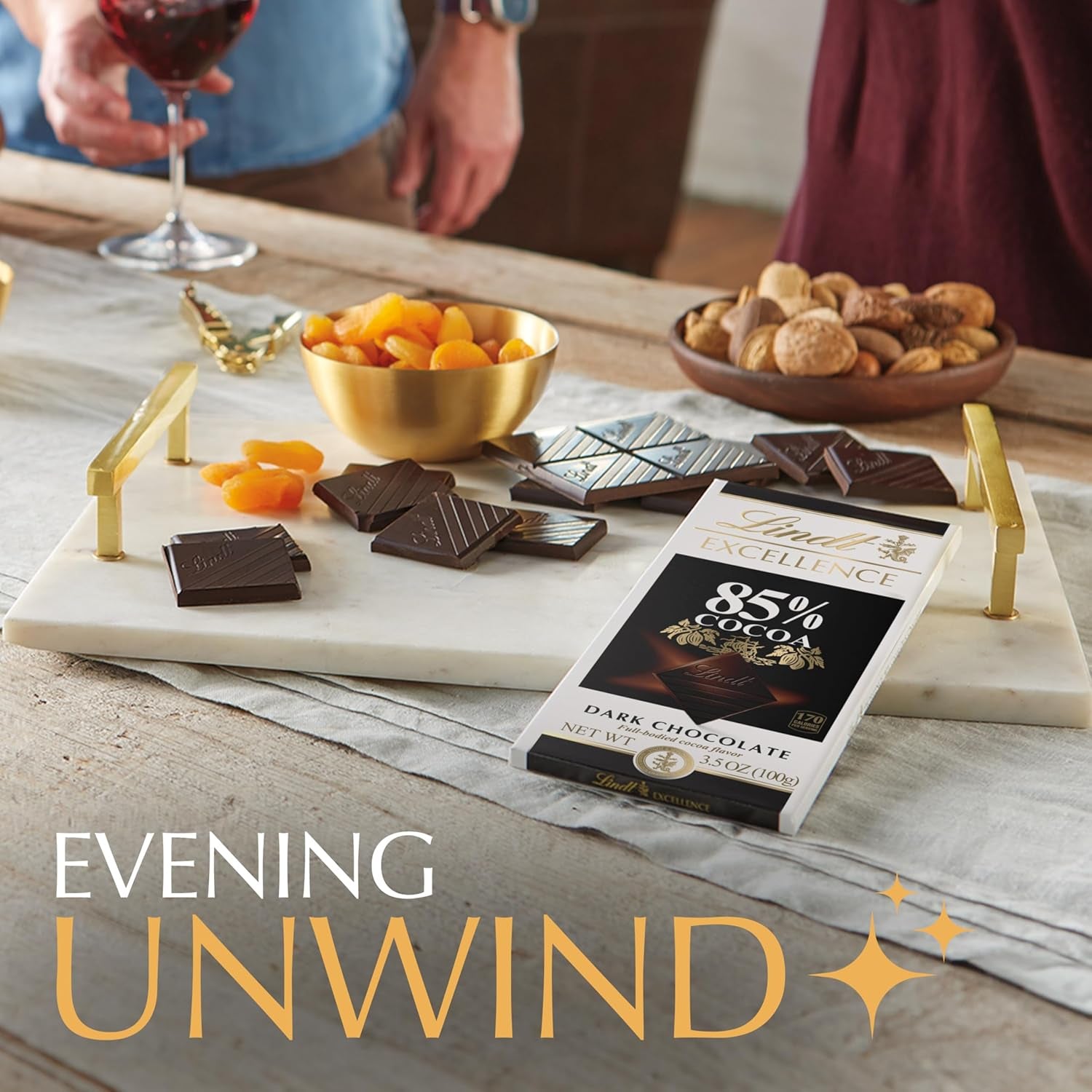 EXCELLENCE 85% Cocoa Dark Chocolate Bar, Dark Chocolate Candy, 3.5 Oz. (12 Pack)