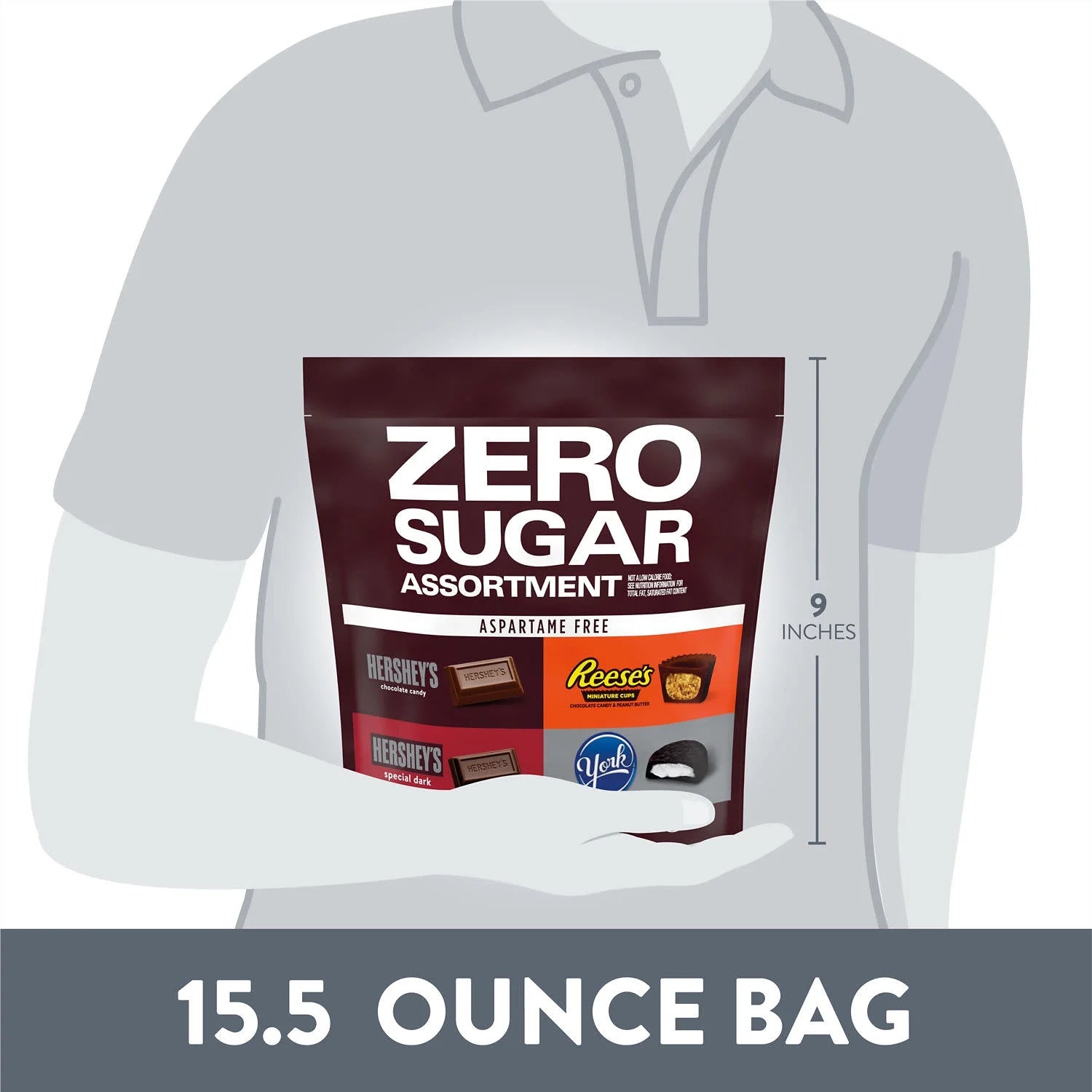 Zero Sugar Assorted Flavored Candy, Variety Bag 15.5 Oz