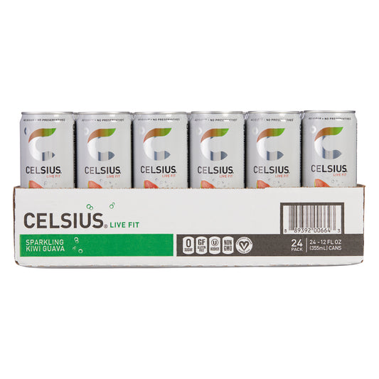 Celsius Sparkling Energy Drink, Kiwi Guava, 12 Fl Oz, 24-Count