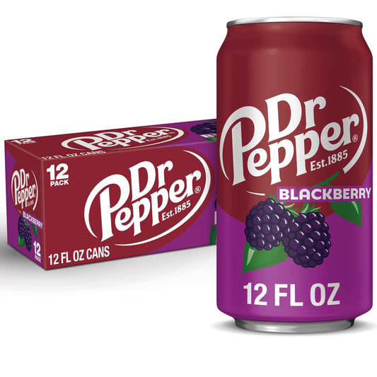 Dr Pepper Blackberry Soda Pop, 12 Fl Oz, 12 Pack Cans