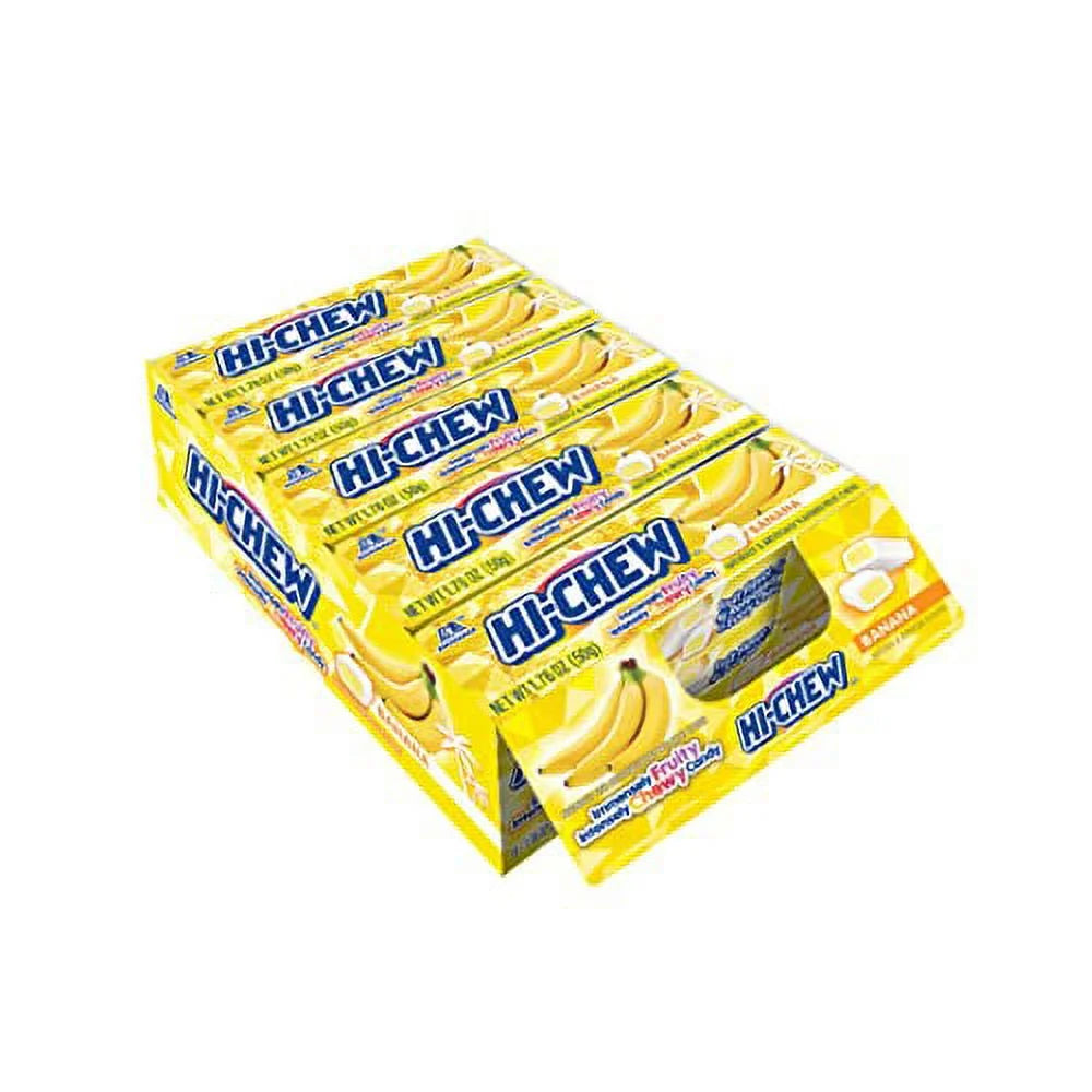 Hi‑Chew Banana Chews, 1.76 Oz (Pack of 15) – Tropical Fruit Chewy Candy
