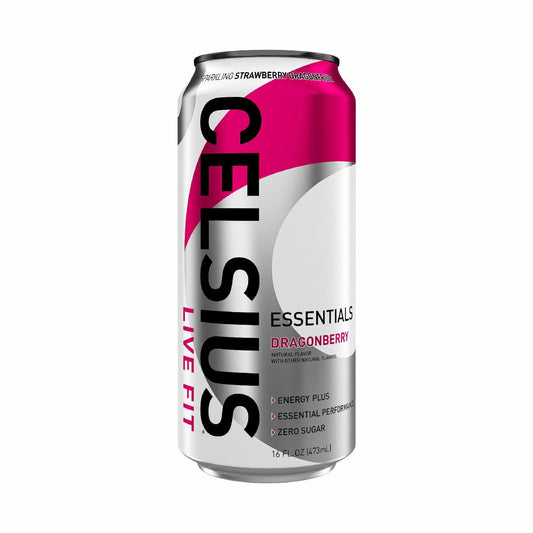 ESSENTIALS, Sparkling Dragonberry, Performance Energy Drink 16 Fl Oz Single Can