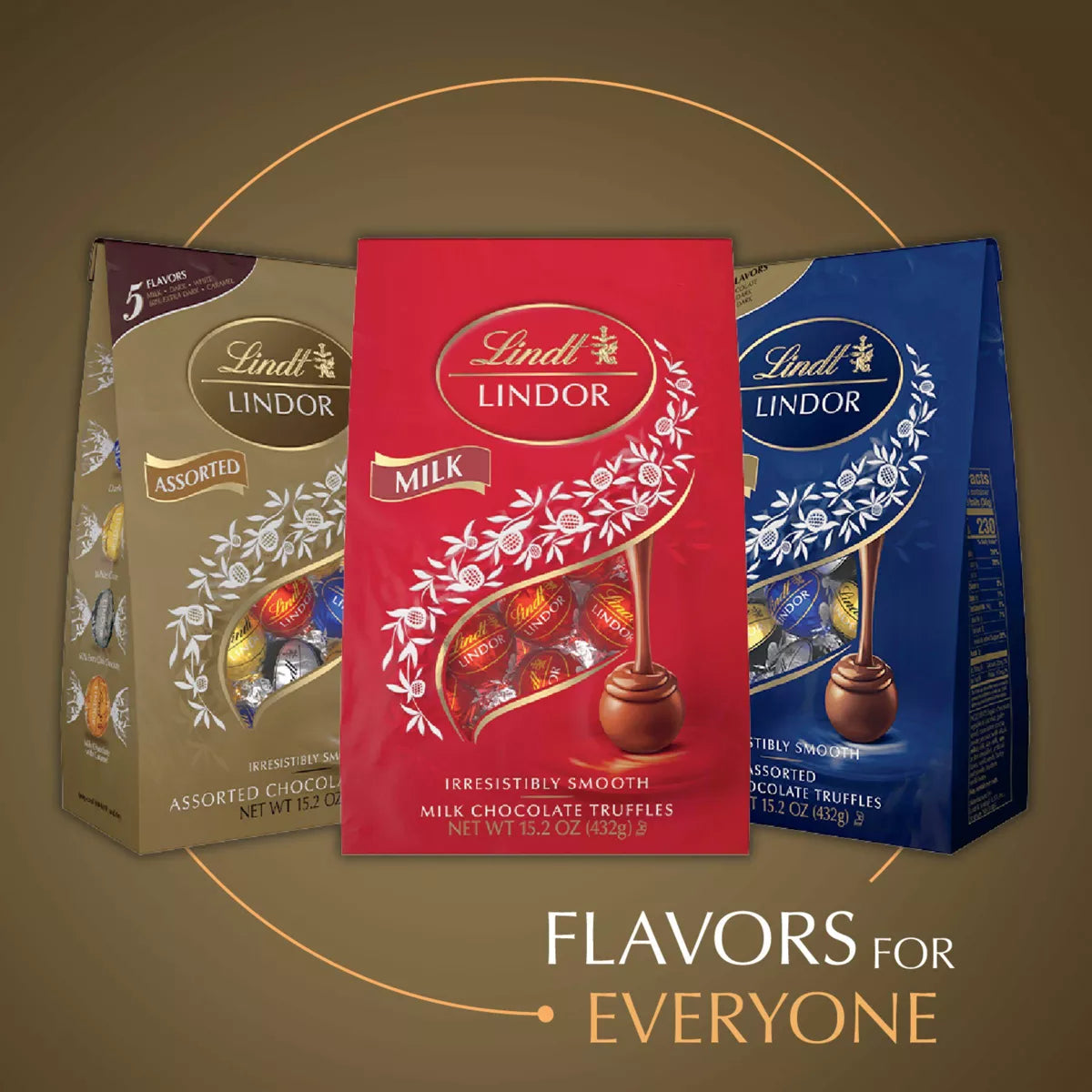 Lindt Lindor Assorted 5 Flavor Chocolate  Truffles - 15.2 Oz.